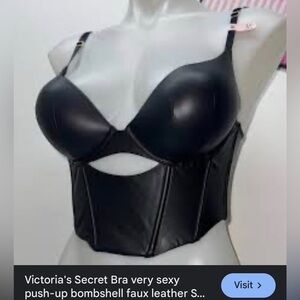 PINK Victoria's Secret Black Bustier Bra